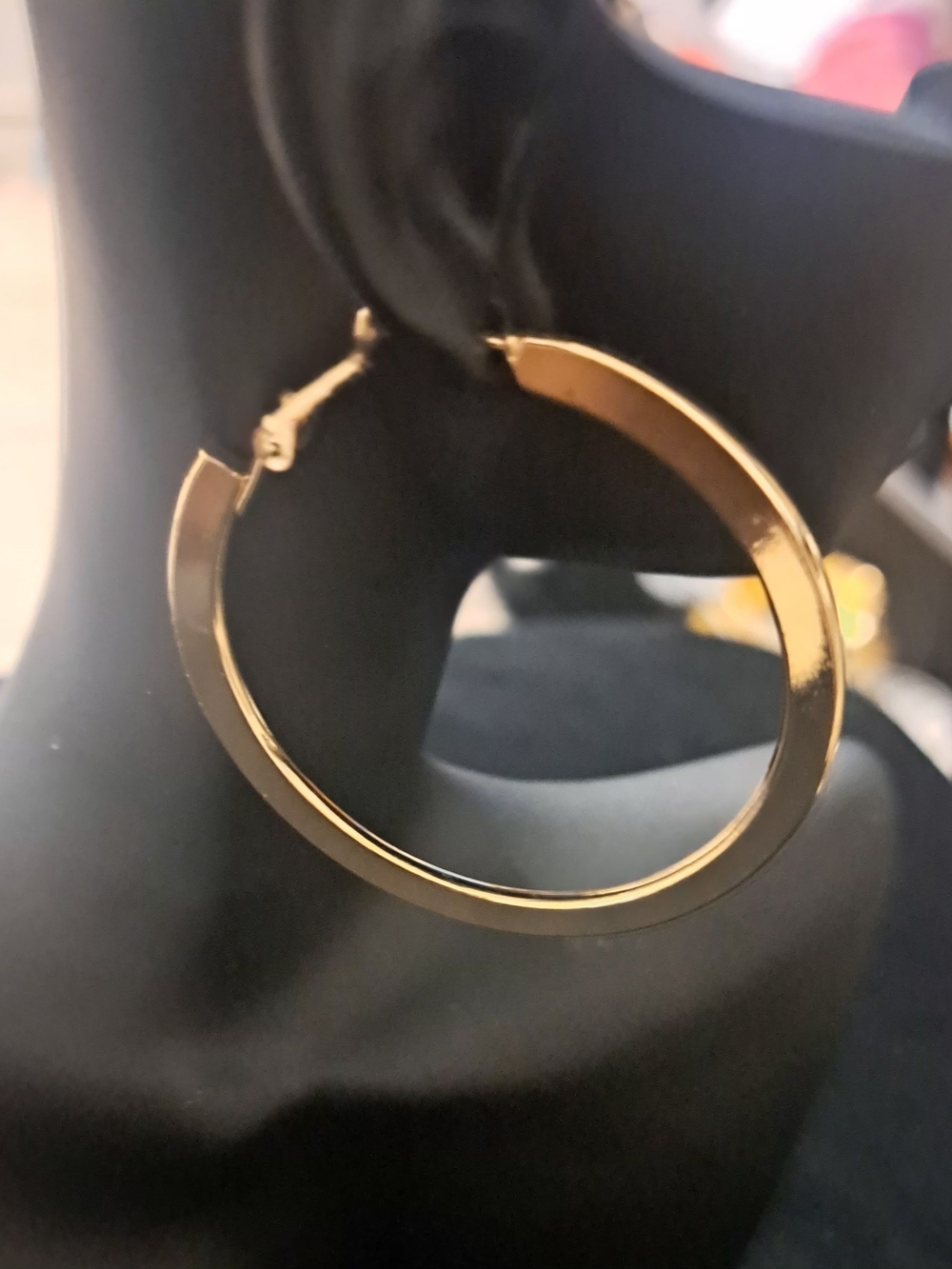 Polished Gold Wide Hoop Earrings for Women